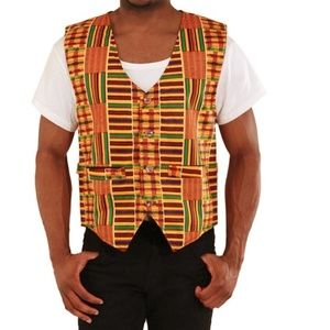 Kente Men's Vest #2